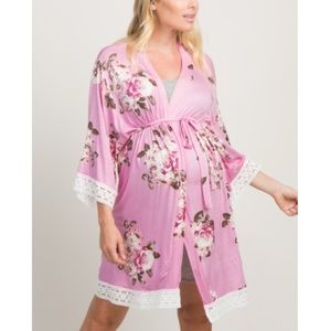Pink Blush maternity robe